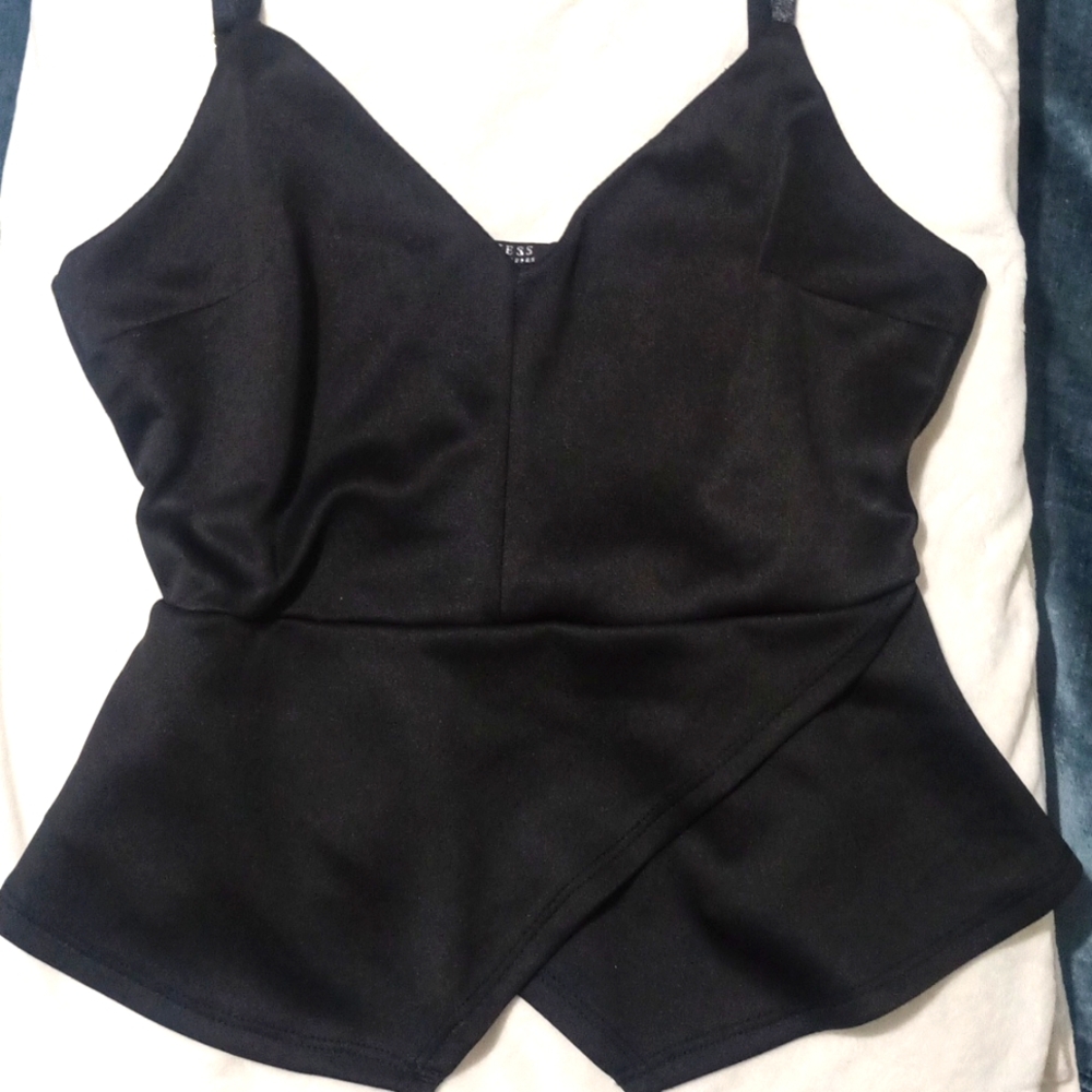 GUESS Black Satin Cami Top